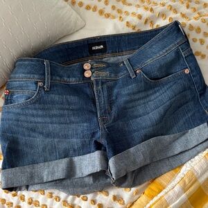 Hudson Jeans Women's Dark Blue Cuffed Denim Shorts